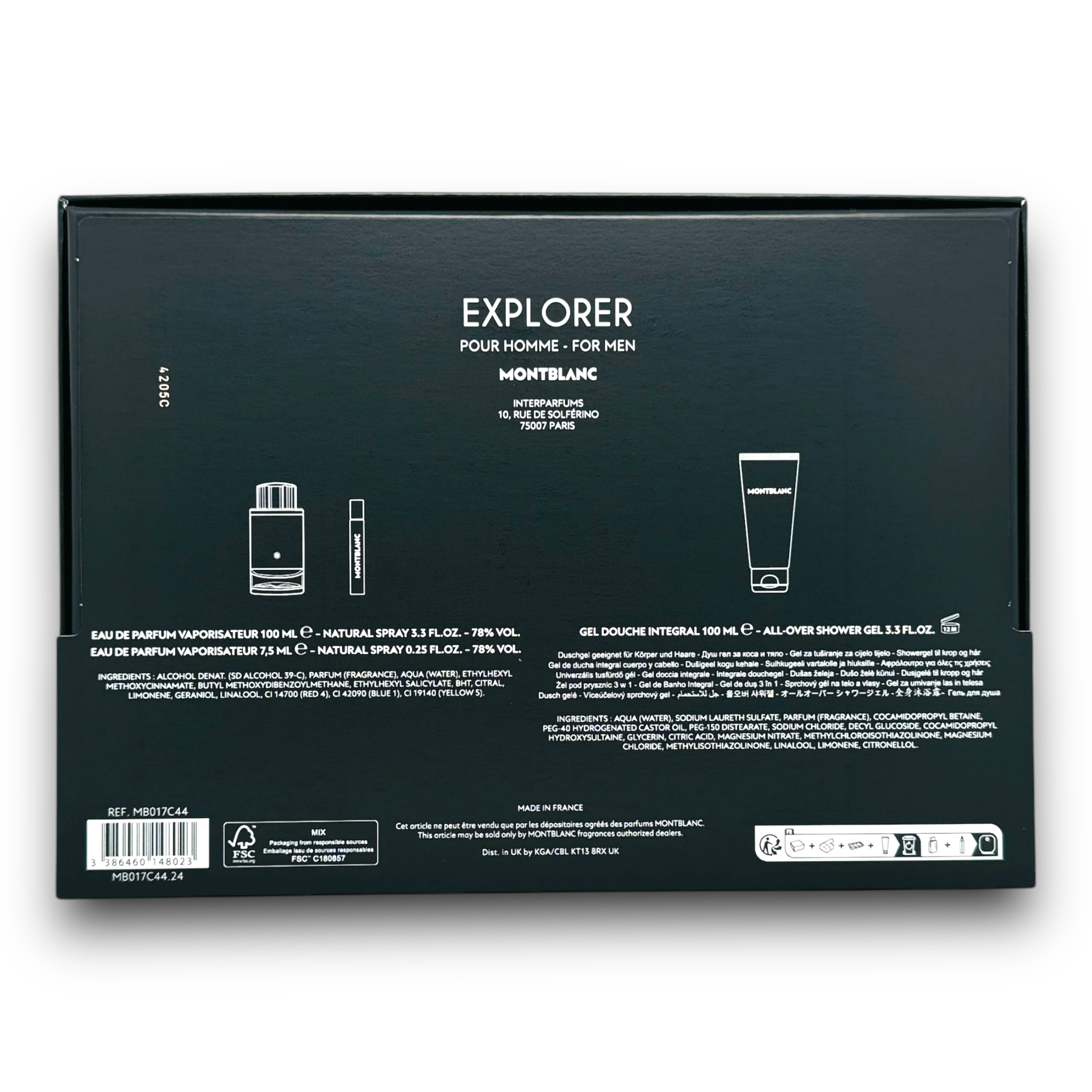 Montblanc Explorer Set 100ml Eau de Parfum + 100ml Duschgel + 7,5ml Eau de Parfum